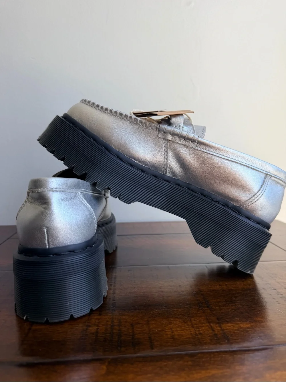Dr. Martens Penton II Quad Metallic Leather Loafers Women's Size 8